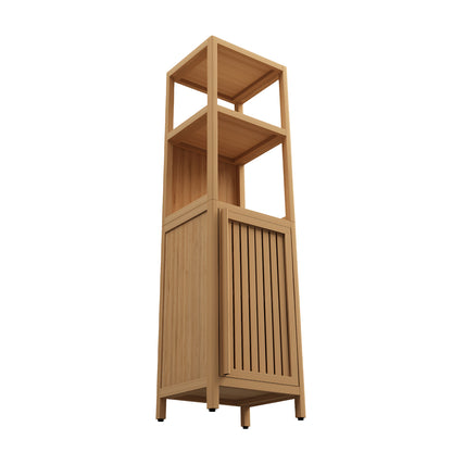 Large capacity multifunctional bamboo storage cabinet furniture for bathroom and living room
