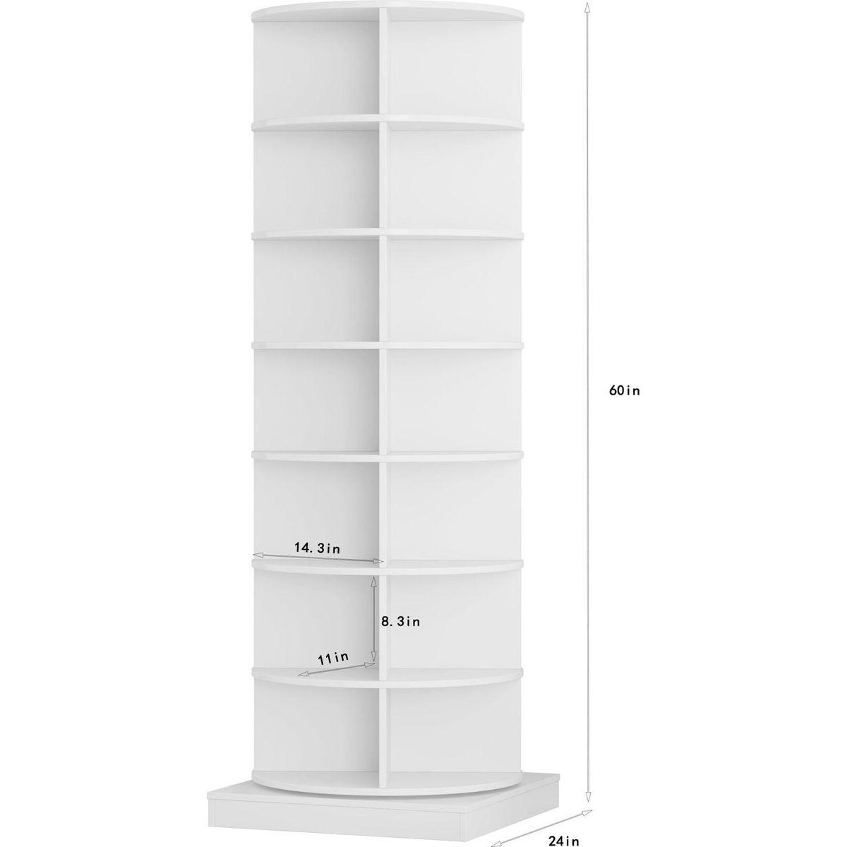 new 360 Rotating shoe cabinet 7 layers Holds Up to 28 Paris of Shoes