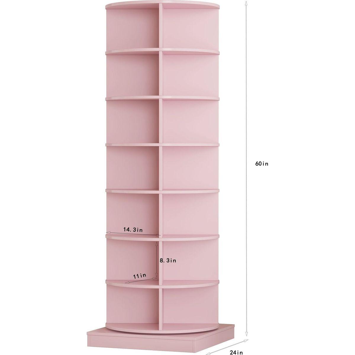 new 360 pink rotating shoe cabinet with 7 layers can accommodate up to 28 Paris shoes