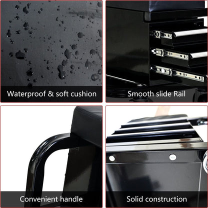 Heavy Duty Workshop Bench - Rolling Bench For Garages And Workshops With 360 Degree Swivel Wheels - Ideal Mechanical Bench or Workshop Bench