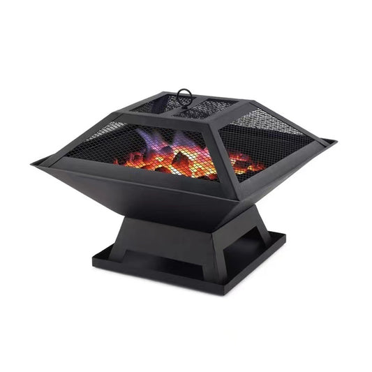 Square Small Fire Pit BBQ Party Portable Fire Pit