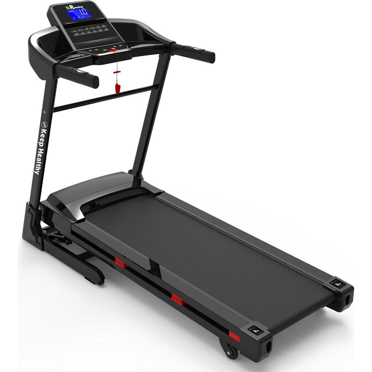 Treadmills for Home, Electric Treadmill with Automatic Incline, Foldable 3.5HP Workout Running Machine Walking, Double Running Board Shock Absorption Pulse Sensor Bluetooth Speaker APP FITSHOW.