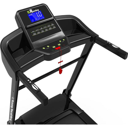 Treadmills for Home, Electric Treadmill with Automatic Incline, Foldable 3.5HP Workout Running Machine Walking, Double Running Board Shock Absorption Pulse Sensor Bluetooth Speaker APP FITSHOW.