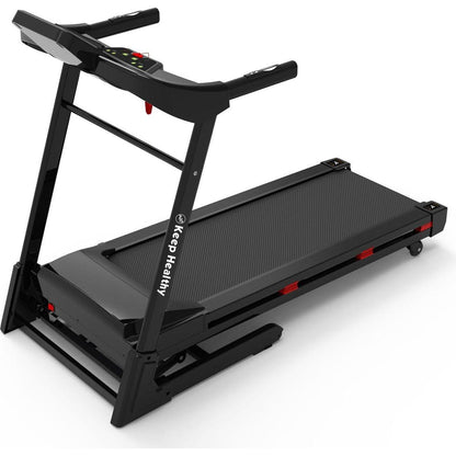 Treadmills for Home, Electric Treadmill with Automatic Incline, Foldable 3.5HP Workout Running Machine Walking, Double Running Board Shock Absorption Pulse Sensor Bluetooth Speaker APP FITSHOW.