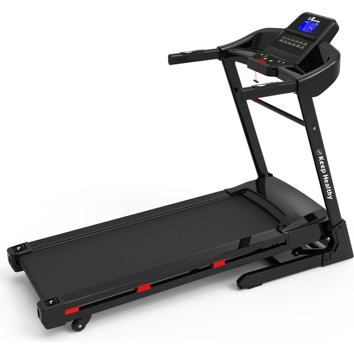 Treadmills for Home, Electric Treadmill with Automatic Incline, Foldable 3.5HP Workout Running Machine Walking, Double Running Board Shock Absorption Pulse Sensor Bluetooth Speaker APP FITSHOW.