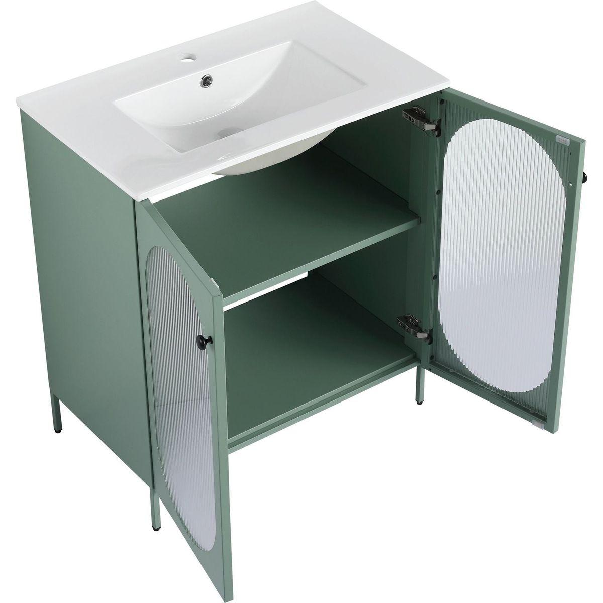 30 Inch Freestanding Bathroom Vanity With Ceramic SInk