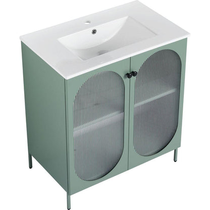 30 Inch Freestanding Bathroom Vanity With Ceramic SInk