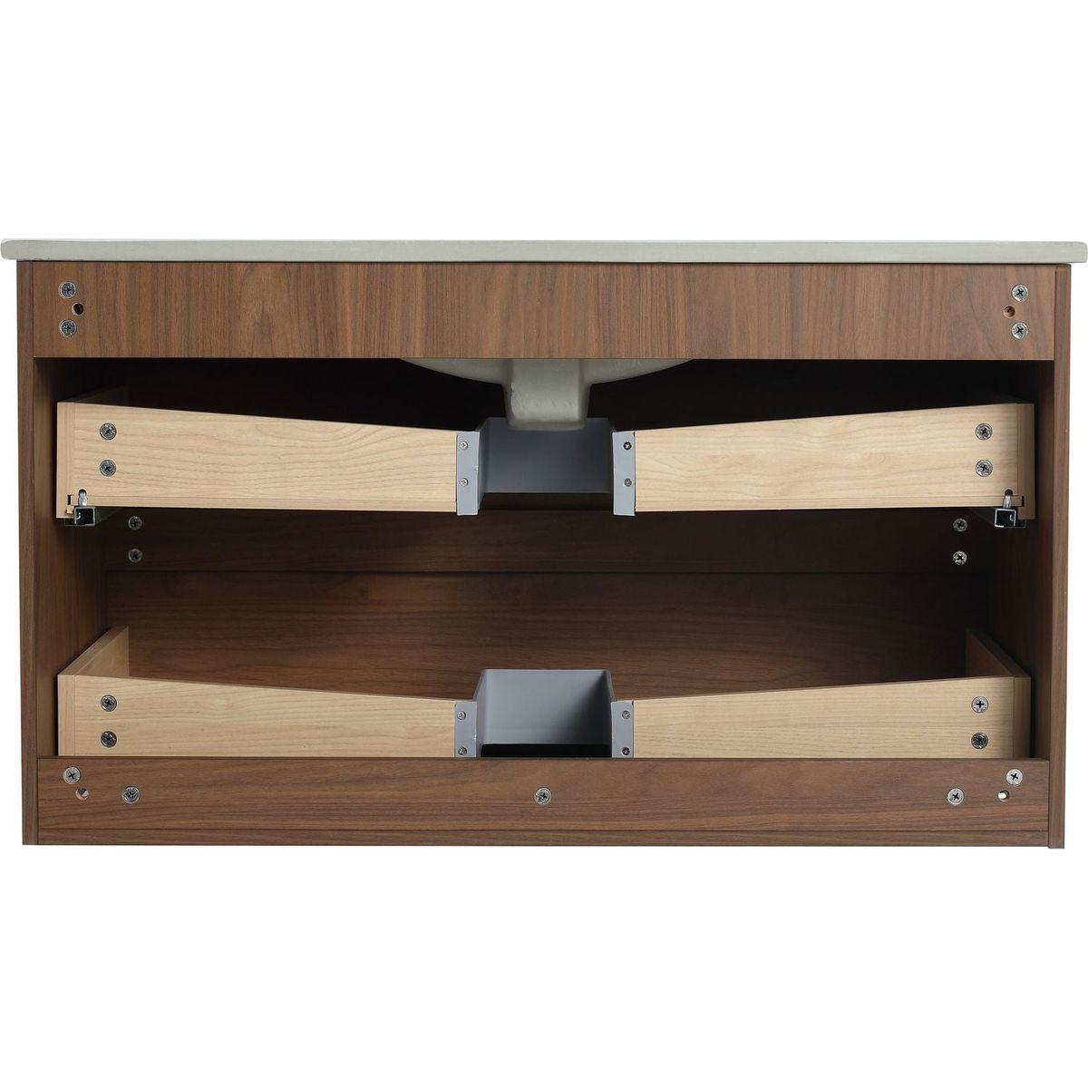 36" Wall-Mounted Bathroom Vanity (Only the Cabinet Body)2