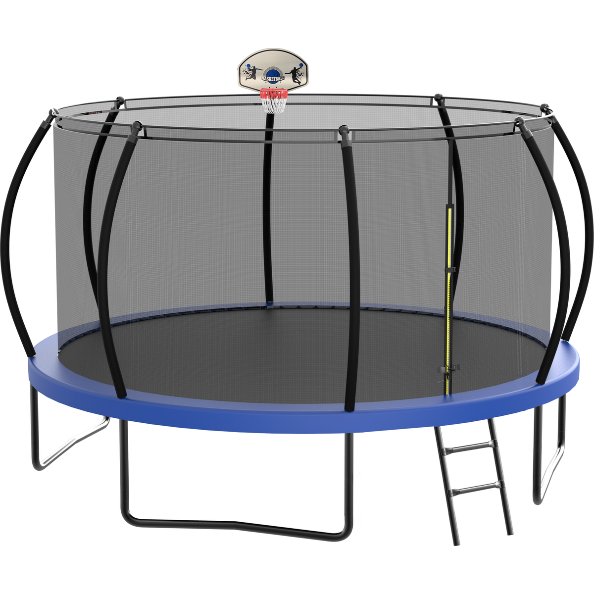 12FT Recreational Trampoline with Enclosure for Kids Adults, ASTM Approved, Outdoor Trampoline with Wind Stakes and Ladder for Kids Apex Series,12FOOT Trampoline