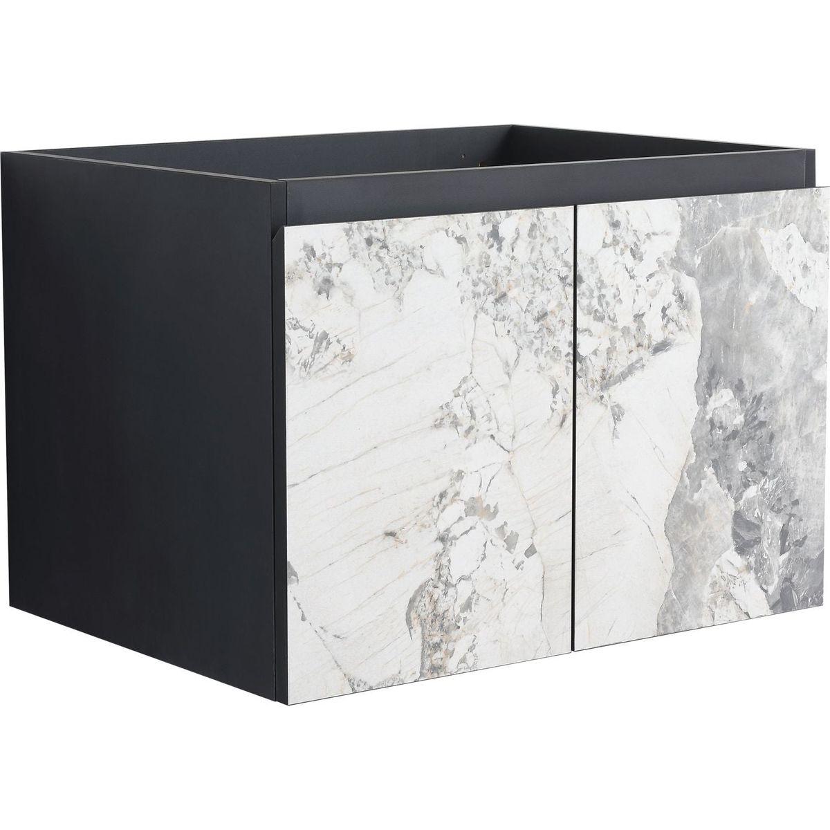 24" Floating Wall-Mounted Bathroom Vanity With Ceramics Sink & Soft-Close Cabinet Door, KD-Package