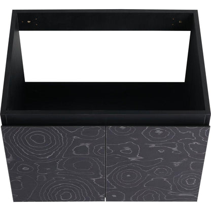 24" Floating Wall-Mounted Bathroom Vanity With Ceramics Sink & Soft-Close Cabinet Door, KD-Package