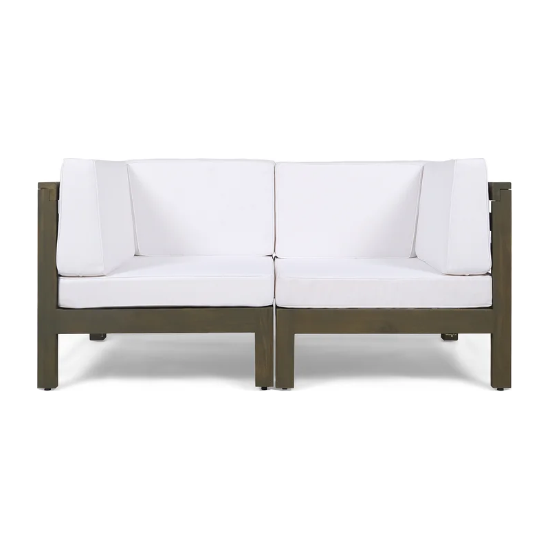 OANA 2-Piece LOVE SEAT SET, WHITE