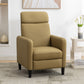 Modern Artistic Color Design Adjustable Recliner Chair PU Leather for Living Room Bedroom Home Theater, Mustard Green