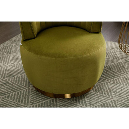 360 Degree Swivel Cuddle Barrel Accent Sofa Chairs, Round Armchairs with Wide Upholstered, Fluffy Velvet Fabric Chair for Living Room, Bedroom, Office, Waiting Rooms
