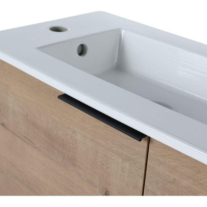 Bathroom Vanity with Sink 22 Inch for Small Bathroom,Floating Bathroom Vanity with Soft Close Door,Small Bathroom Vanity with Sink, 22x13 (KD-Packing)