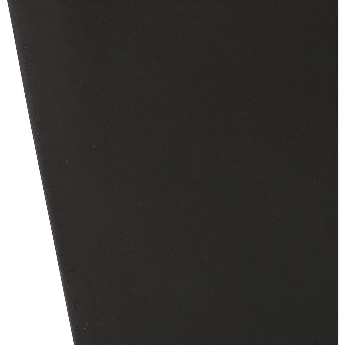 13" Outdoor Modern MGO Small Cast Stone Planter, Black