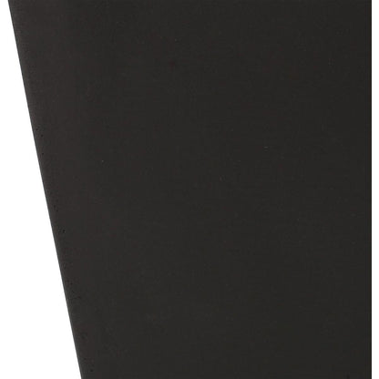 13" Outdoor Modern MGO Small Cast Stone Planter, Black