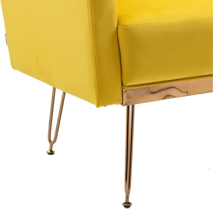 Accent Chair, leisure single sofa with Rose Golden feet