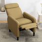 Modern Artistic Color Design Adjustable Recliner Chair PU Leather for Living Room Bedroom Home Theater, Mustard Green