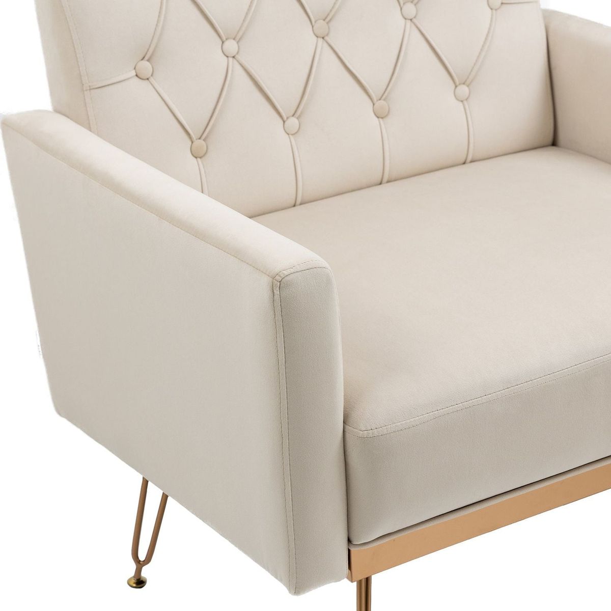 Accent Chair, leisure single sofa with Rose Golden feet