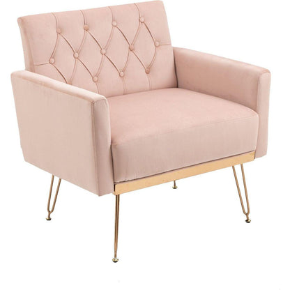 Accent Chair, leisure single sofa with Rose Golden feet