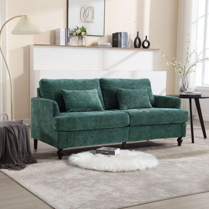 Modern chenille Fabric Loveseat, 2-Seat Upholstered Loveseat Sofa Modern Couch