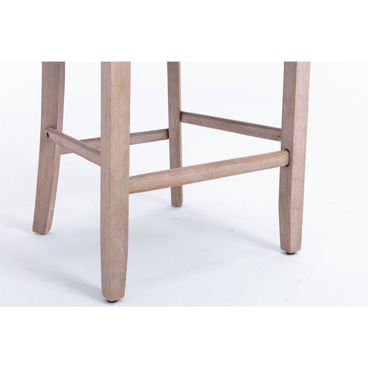 Contemporary Velvet Upholstered Barstools with Button Tufted Decoration and Wooden Legs, and Chrome Nailhead Trim, Leisure Style Bar Chairs,Bar stools, Set of 2 (Light Blue)