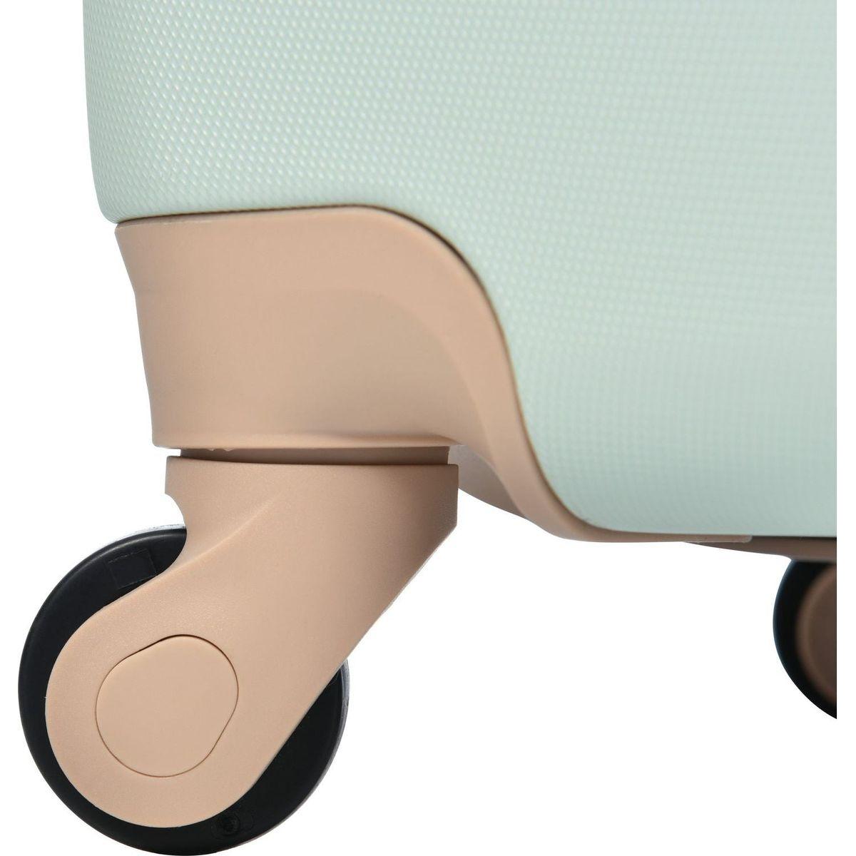 Luggage Sets 4 Piece, Expandable ABS Durable Suitcase with Travel Bag, Carry On Luggage Suitcase Set with 360 Spinner Wheels, Grey Green