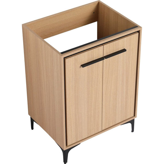 24" Bathroom Vanity without Top Sink, Modern Bathroom Storage Cabinet with 2 Soft Closing Doors, Single Sink Bathroom Vanity