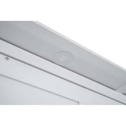 Queen Size Murphy Bed Wall Bed with Shelves and LED Lights,White