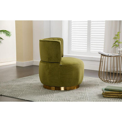 360 Degree Swivel Cuddle Barrel Accent Sofa Chairs, Round Armchairs with Wide Upholstered, Fluffy Velvet Fabric Chair for Living Room, Bedroom, Office, Waiting Rooms
