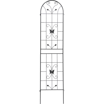 2 Pack Metal Garden Trellis 86.7" x 19.7" Rustproof Trellis for Climbing Plants Outdoor Flower Support Black