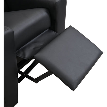 Kids Recliner Chair Black PVC