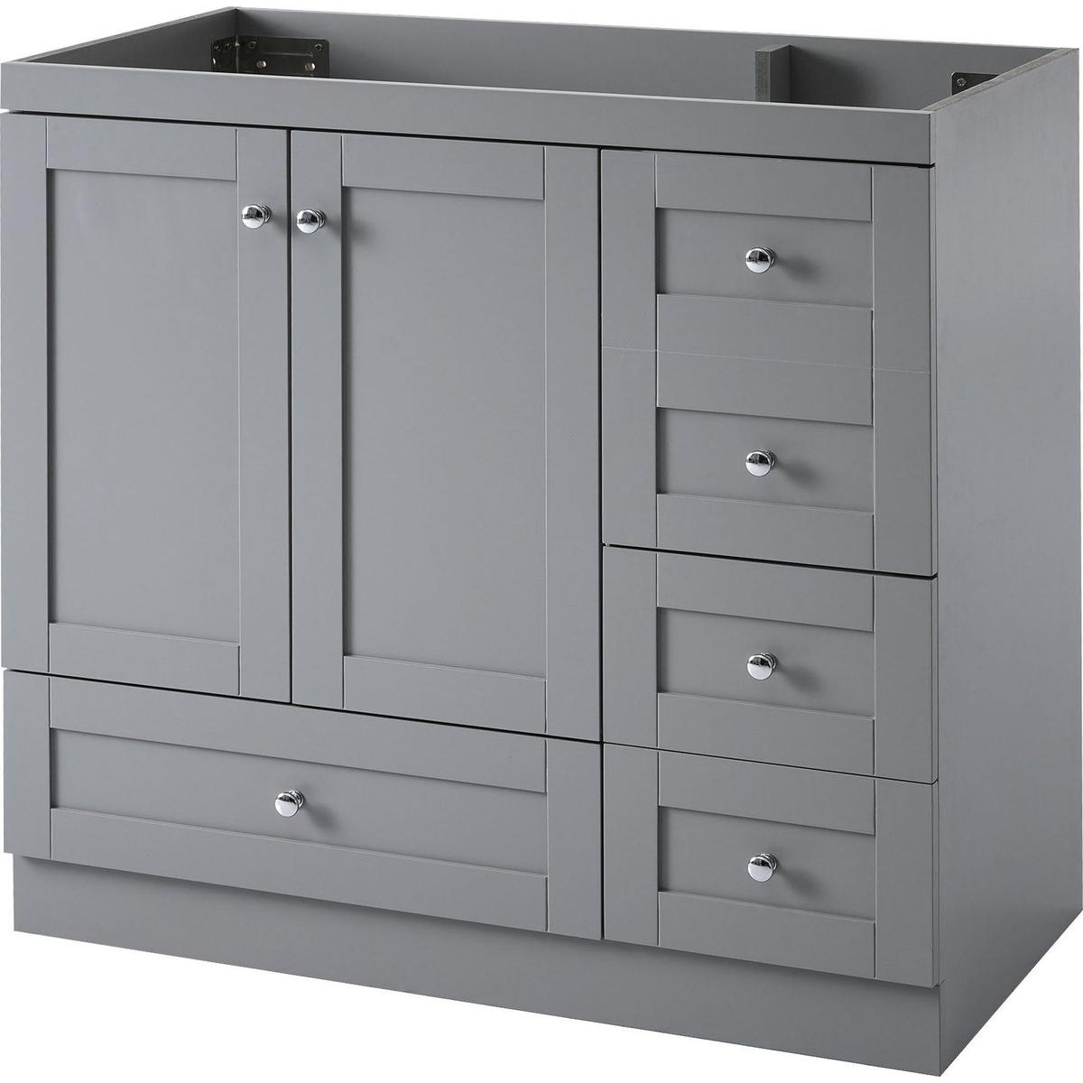 [Cabinet Only] 36" Gray Bathroom Vanity(Sink not included)