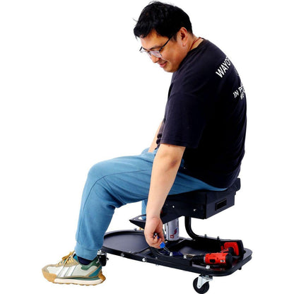 Ultimate Rolling Detailing & Utility Cart, (For Cars, Trucks, SUVs, RVs, Home, Garden, Garage & More) 15' 1/2" x 8' 3/4" x 18' 1/2" - Black