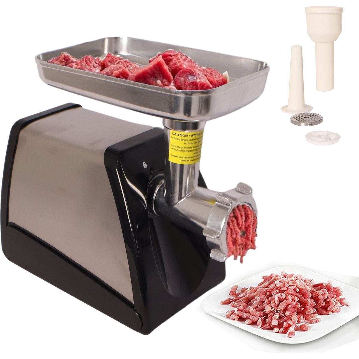 Meat Grinder & Sausage Stuffer, 570 Watt,Stainless Steel