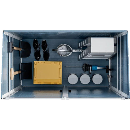 5x3FT Outdoor Storage Shed Waterproof Resin Cabinet with Lockable Doors for Bikes and Patio Furniture