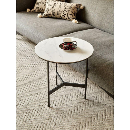 End/Side Tables - Small Round Accent Table, Metal Black Narrow Night Stands with Sharp, Ideal for Any Room-Side Tables Living Room, Bedroom, Tall Plant Stand Balcony, Indoor