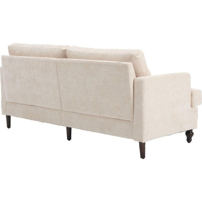 Modern chenille Fabric Loveseat, 2-Seat Upholstered Loveseat Sofa Modern Couch