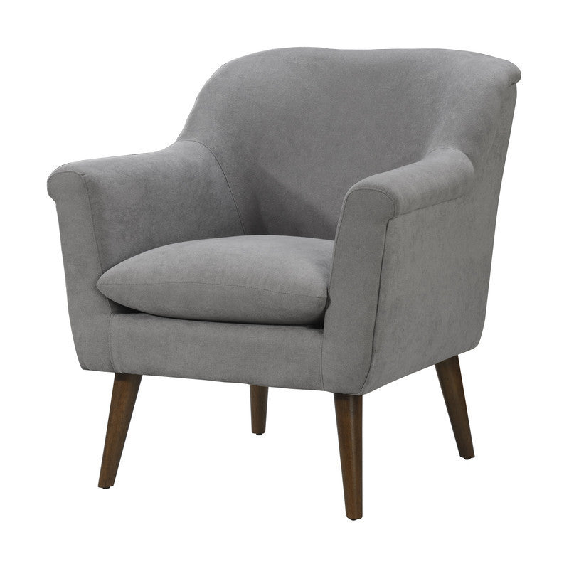 Shelby Steel Gray Woven Fabric Oversized Armchair