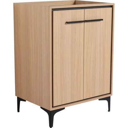 24" Bathroom Vanity without Top Sink, Modern Bathroom Storage Cabinet with 2 Soft Closing Doors, Single Sink Bathroom Vanity