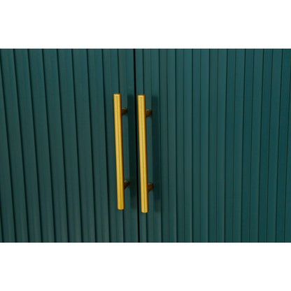 Wood TV Stand with Storage Cabinet & Adjustable Shelves, Media TV Console for Living Room Bedroom(GREEN)