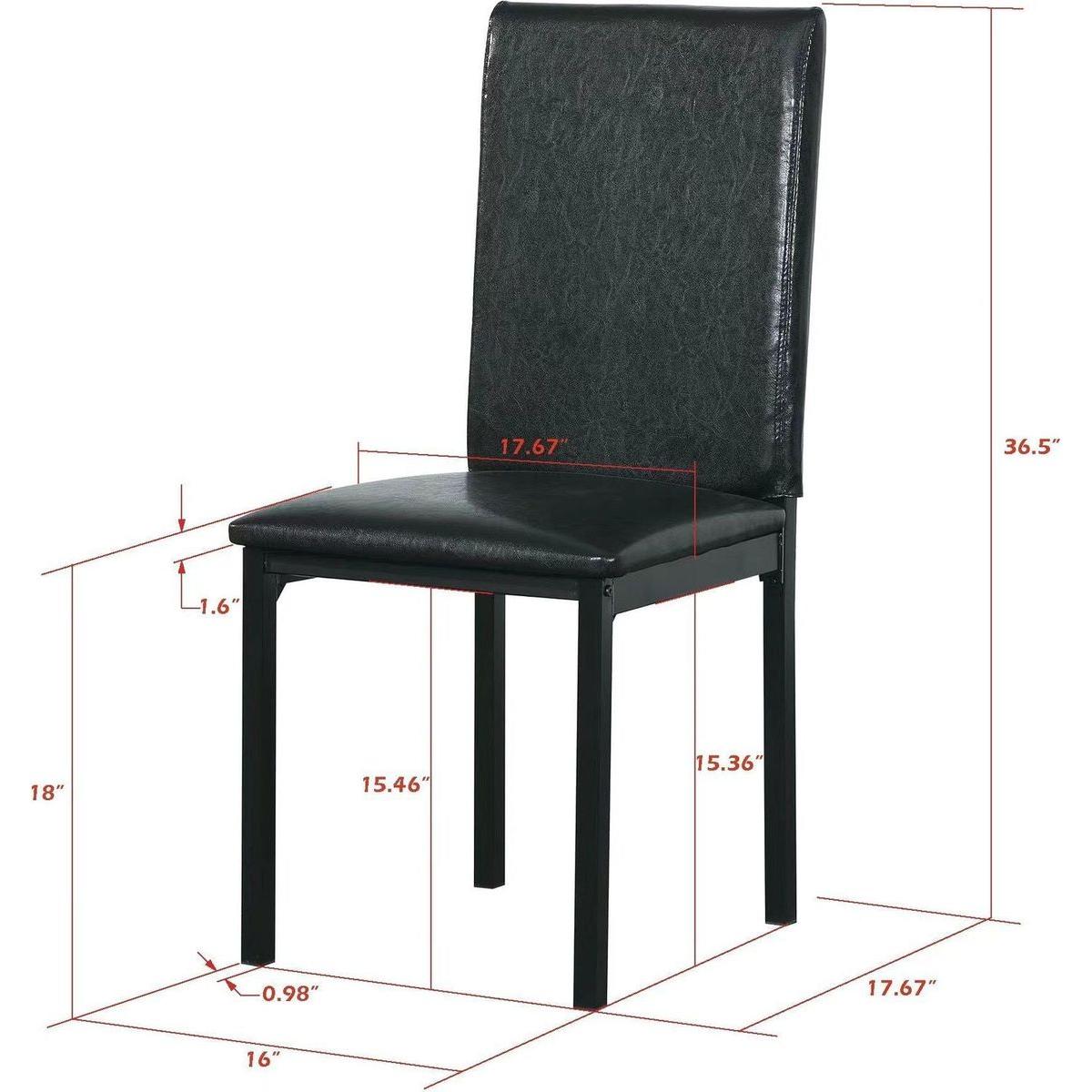4-piece metal frame dining seats