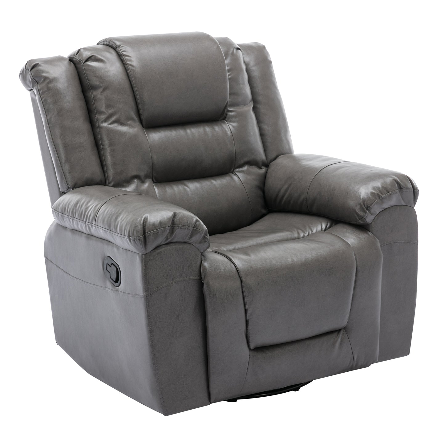 360Swivel and Rocking Home Theater Recliner Manual Recliner Chair with Wide Armrest for Living Room,Bedroom, Grey