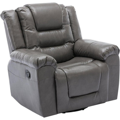360Swivel and Rocking Home Theater Recliner Manual Recliner Chair with Wide Armrest for Living Room,Bedroom, Grey