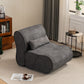 Soft Pellet Velvet Recliner - Comfortable Lounge Chair with Waist Pack Padding, Modern Design, Ideal for Living Room, Bedroom or Office - Dark Gray