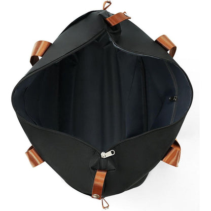 Front Opening 20-Inch Carry-On Luggage with Expandable Travel Bag Set, ABS Hard Shell Two-piece suitcase set with USB Port, Cup Holder, black and brown