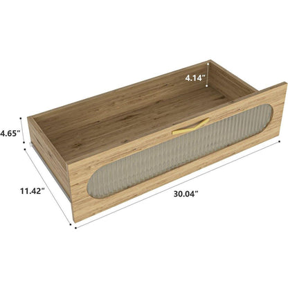 Wood 4 Drawer Dresser for Bedroom, Large Double Dresser with Wide Drawers, Modern Chest of Drawers,Storage Organizer Dresser,Nursery Dresser,for Living Room, Hallway, Bedroom, Kids Bedroom