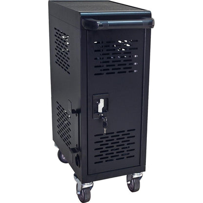 16-Compartment Removable Locking Charging Cabinet for Laptop, Chromebook-Black
