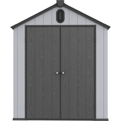 XWT012 6x8ft plastic storage shed for backyard garden big spire Tool storage